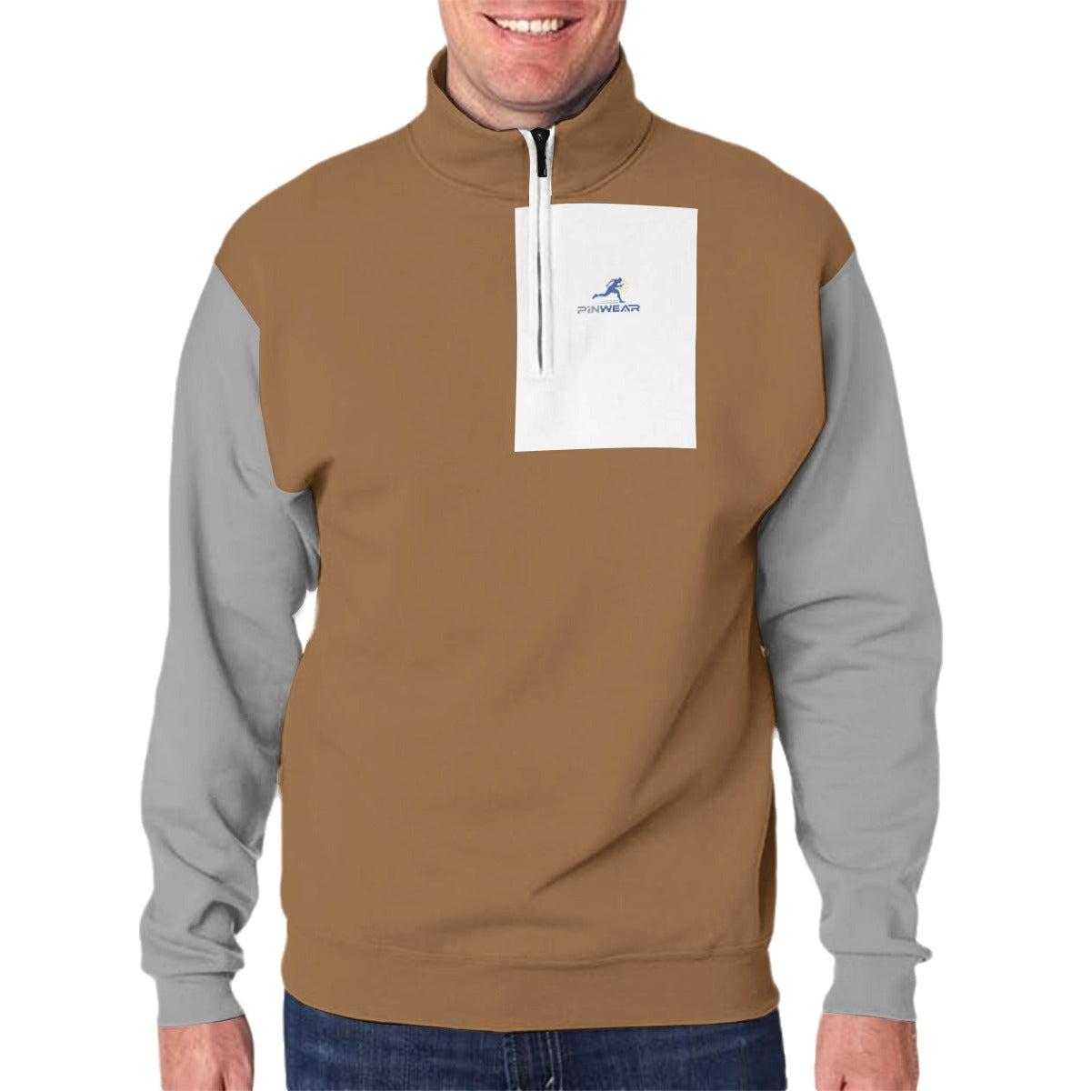 Pinwear Hidden Half-Zip Placket Hoodie