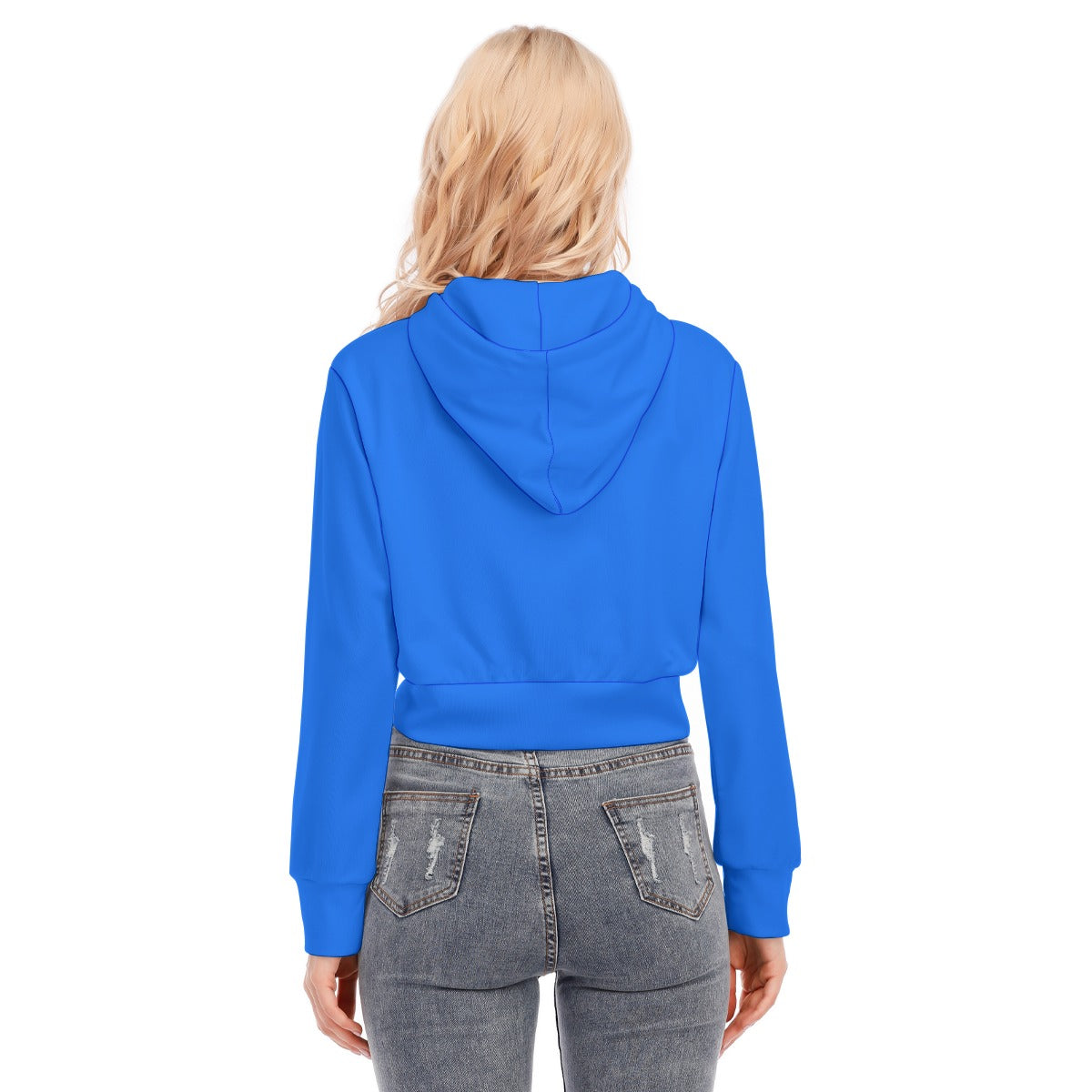 Pinwear Crop Top Hoodie With Zipper Closure