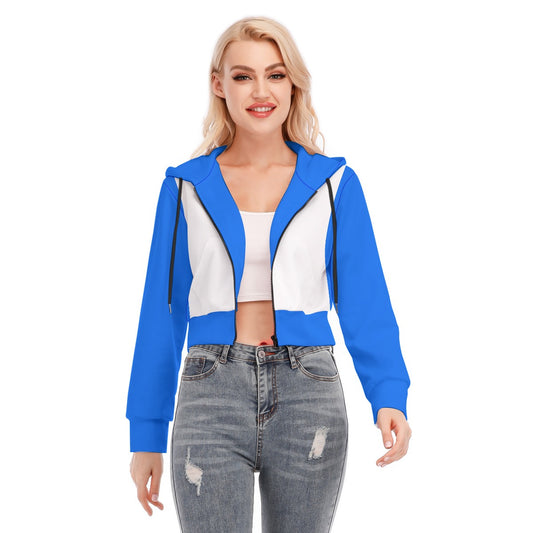 Pinwear  Crop Top Hoodie With Zipper Closure