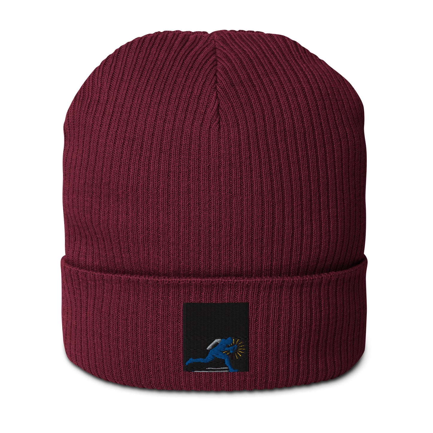 Running Man Organic ribbed beanie